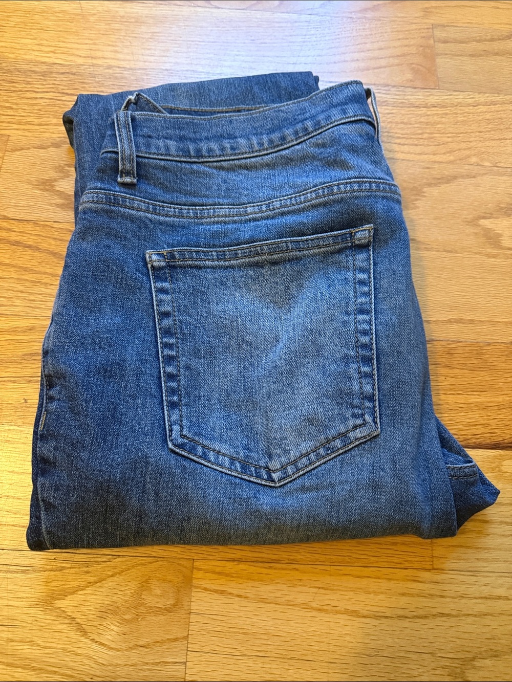 Men's Straight Leg Blue Denim Jeans